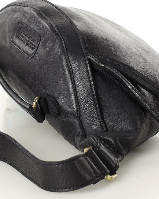 Torebka nerka damska skórzana listonoszka - MARCO MAZZINI czarny