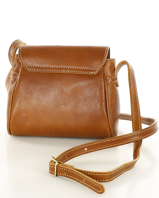 Mini torebka na telefon i portfel ze skóry pouch bag - MARCO MAZZINI camel