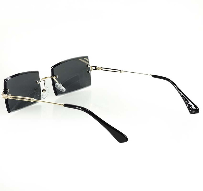 Geometryczne okulary przeciwsłoneczne MAZZINI GEO GLAMOUR czarne