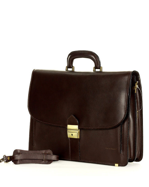 Teczka skórzana ciemny brąz LUCA