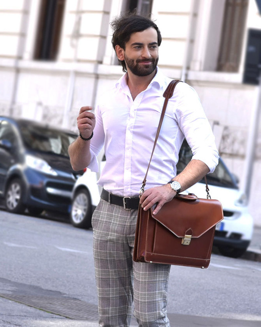 Torba skórzana brąz MARTINO