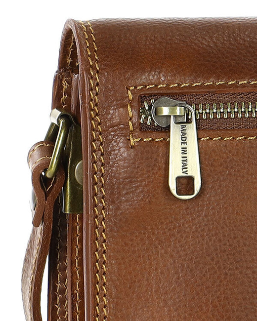 Torba skórzana kwadratowa premium Florence bag - MARCO MAZZINI brązowa