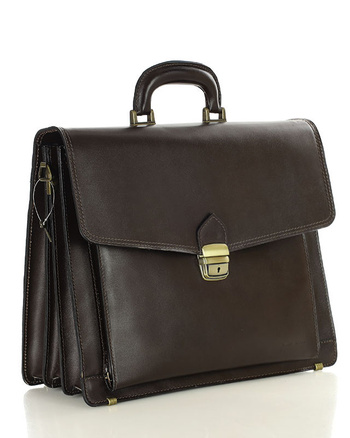 Teczka męska ciemny brąz LORENZ