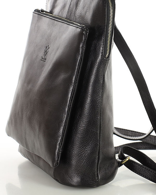 Elegancki plecak damski skórzany premium MARCO MAZZINI brązowy