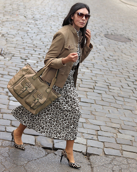 Torba skórzana shopper XL na ramię z dwoma kieszeniami MARCO MAZZINI beżowa