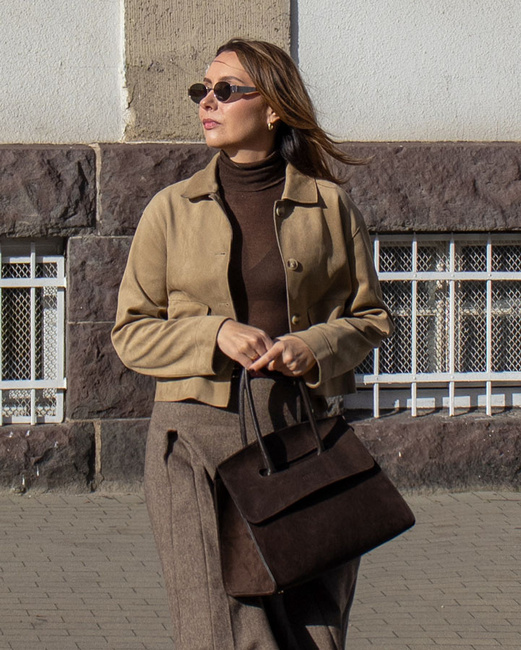 Torebka damska worek hobo bag skóra naturalna - MARCO MAZZINI czarna