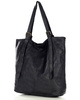 Torebka damska shopper z regulacją rączek skóra old pelle - MARCO MAZZINI czarny