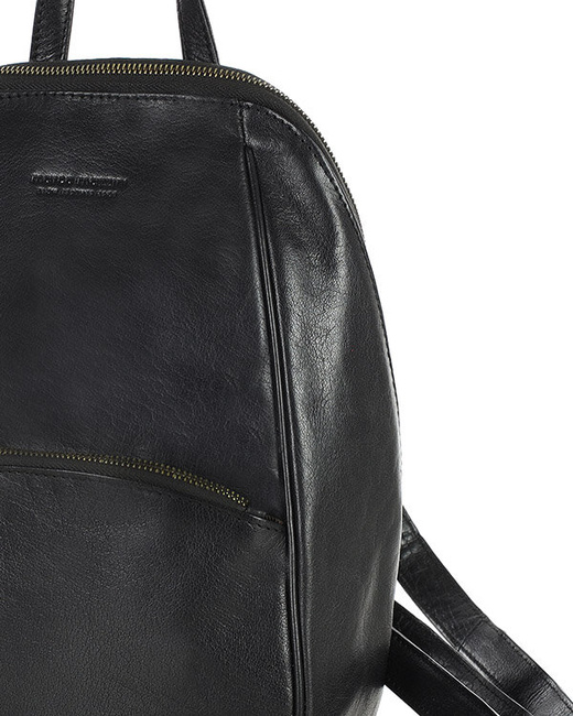 Elegancki plecak damski skórzany miejski minimalizm - MARCO MAZZINI czarny