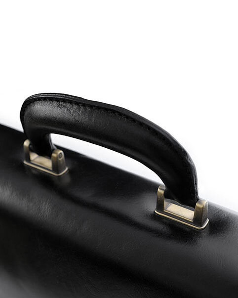 Teczka skórzana czarna LUCA