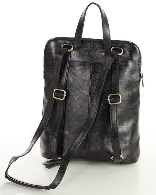 Elegancki plecak damski skórzany premium MARCO MAZZINI brązowy