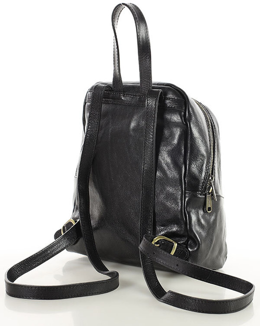 Elegancki plecak damski skórzany premium MARCO MAZZINI brązowy