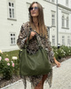 Torba skórzana wysokogatunkowa na ramię styl miejski shoulder leather bag - MARCO MAZZINI zielona