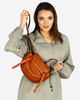 Marco Mazzini Torebka listonoszka skórzana saddle bag brąz camel