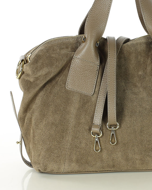 Torebka damska worek hobo bag skóra naturalna - MARCO MAZZINI czarna