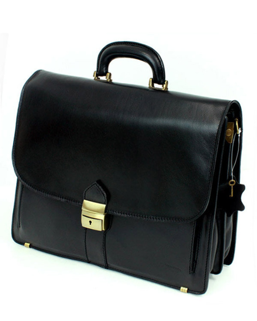 Teczka skórzana czarna LUCA