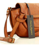 Marco Mazzini Torebka listonoszka skórzana saddle bag brąz camel