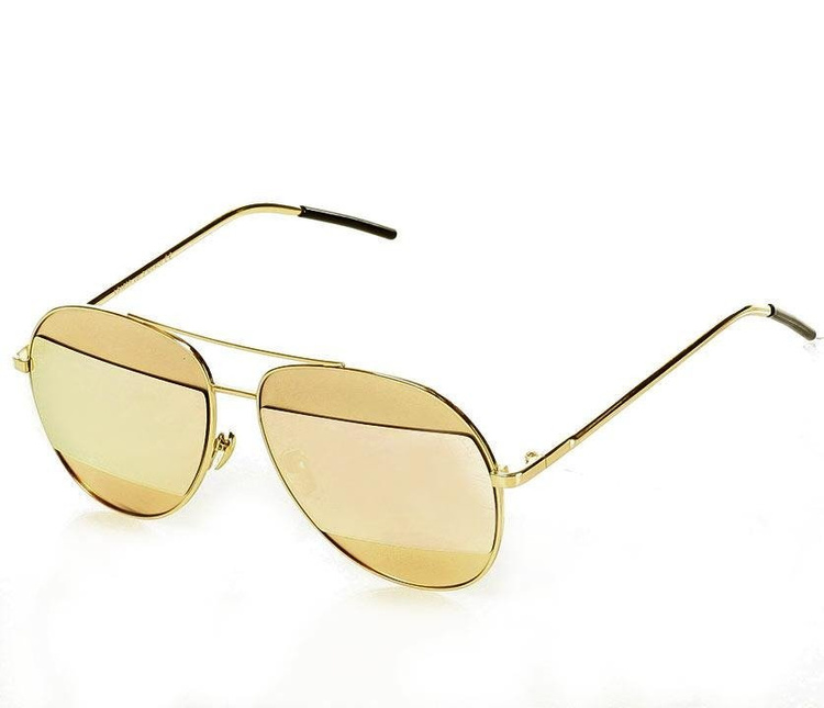 Nowoczesne okulary przeciwsłoneczne pilotki MAZZINI AVIATOR SPLIT róż