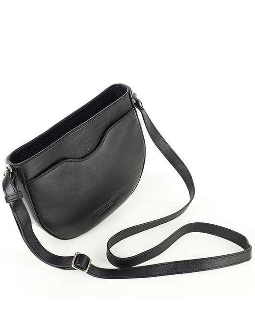 Elegancka torebka damska listonoszka skórzana premium MARCO MAZZINI czarna