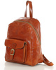Elegancki plecak damski skórzany premium MARCO MAZZINI brązowy