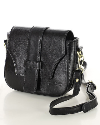 Torebka skórzana crossbody bag MAZZINI VERONA - czarna