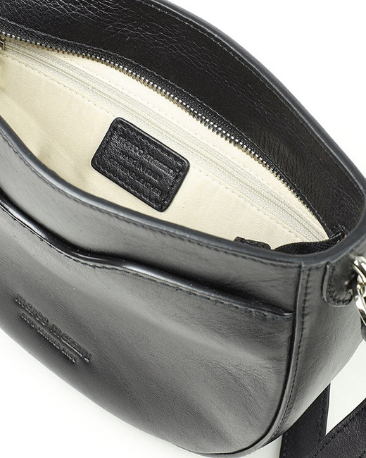 Elegancka torebka damska listonoszka skórzana premium MARCO MAZZINI czarna