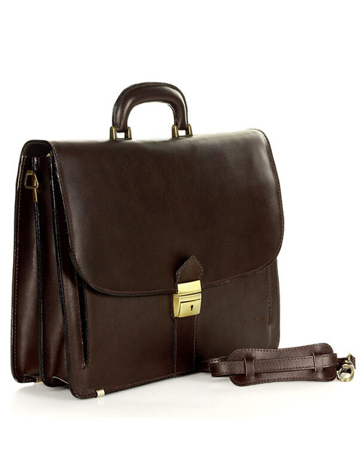 Teczka skórzana ciemny brąz LUCA