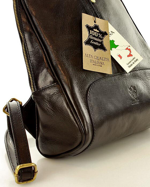 Skórzany plecak MAZZINI - Capri czarny