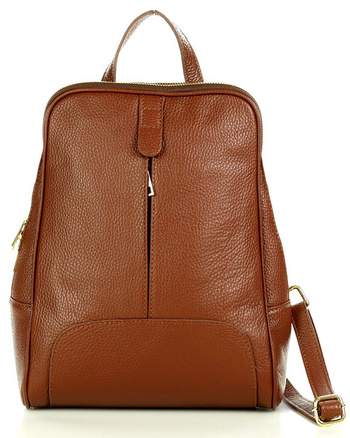 Plecak skórzany włoski MAZZINI - Capri camel