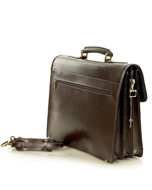 Teczka męska ciemny brąz classic LORIS