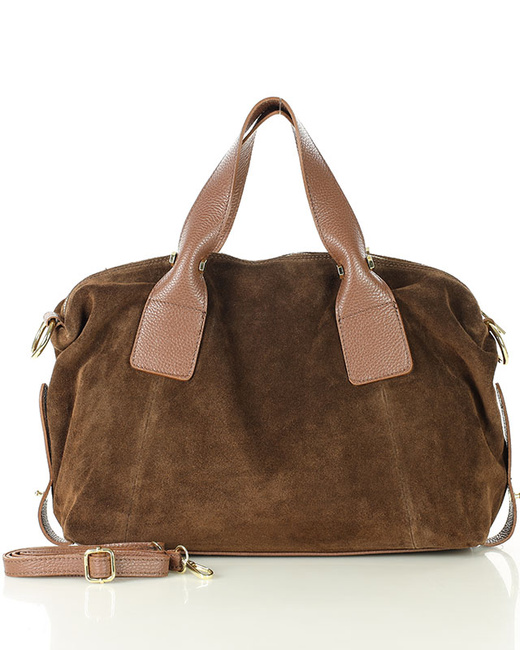 Torebka damska worek hobo bag skóra naturalna - MARCO MAZZINI czarna