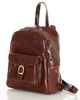 Elegancki plecak damski skórzany premium MARCO MAZZINI brązowy
