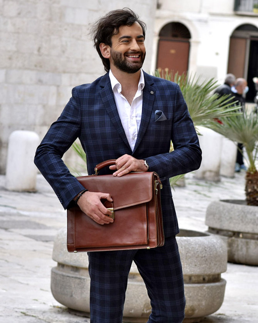 Teczka męska brąz classic LORIS