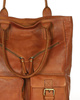 Duża torba shopper z przegródkami skóra naturalna - MARCO MAZZINI brąz camel