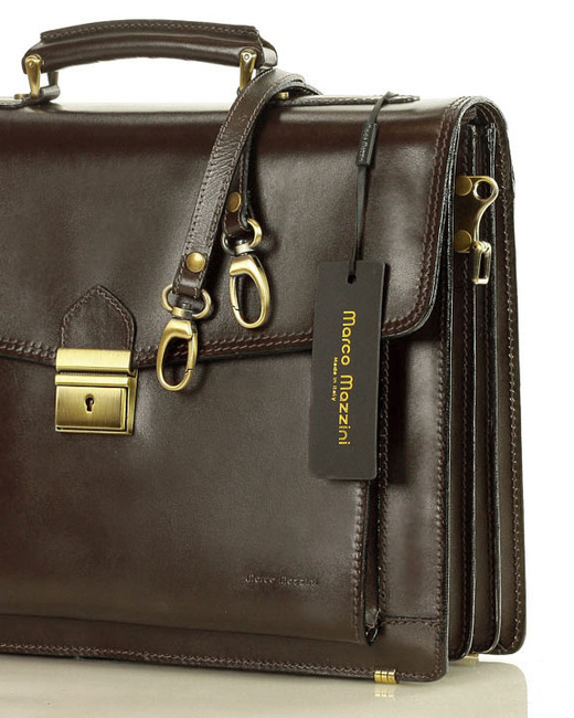 Teczka męska ciemny brąz classic LORIS