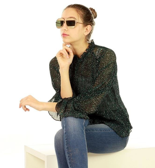 Nowoczesne okulary przeciwsłoneczne pilotki MAZZINI AVIATOR SPLIT złoty