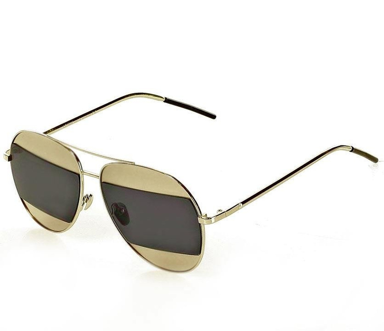 Nowoczesne okulary przeciwsłoneczne pilotki MAZZINI AVIATOR SPLIT srebrny