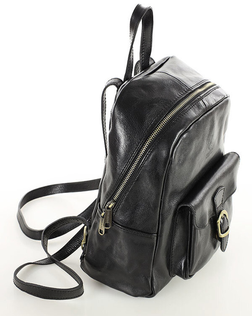 Elegancki plecak damski skórzany premium MARCO MAZZINI brązowy