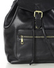 Plecak czarny damski z kieszenią skóra naturalna - MARCO MAZZINI czarny