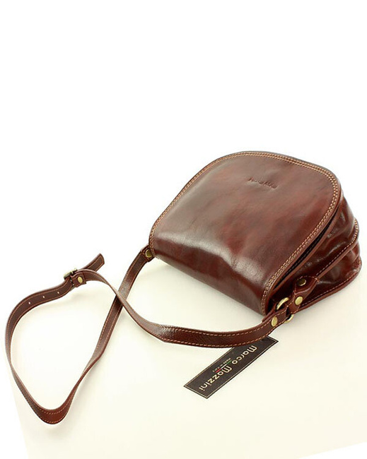 Włoska listonoszka damska skóra naturalna MARCO MAZZINI - Cremona brąz