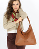 Torebka damska worek hobo bag skóra naturalna - MARCO MAZZINI brąz camel