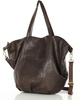 Torba damska skórzana shopper z kieszeniami - It bag MARCO MAZZINI smooth brąz caffe