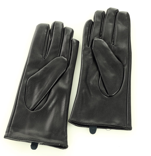 Eleganckie rękawiczki damskie z dżetami - czarne