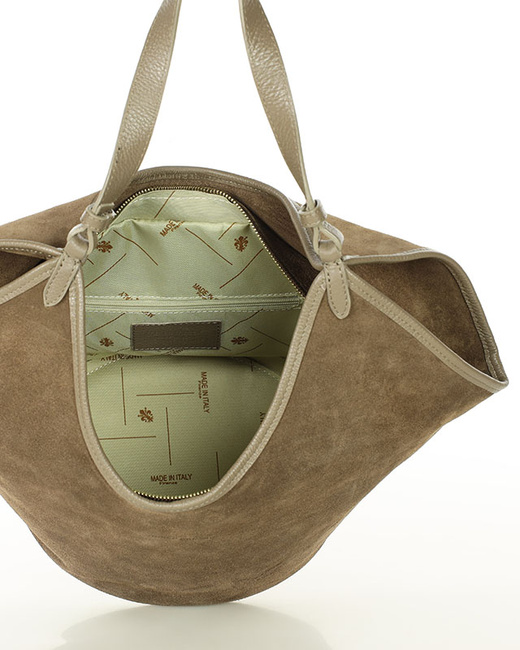 Torebka damska worek hobo bag skóra naturalna - MARCO MAZZINI czarna