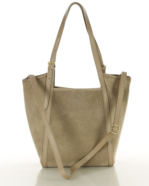 Torebka damska worek hobo bag skóra naturalna - MARCO MAZZINI czarna