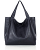 MARCO MAZZINI Torebka miejski shopper bag skóra naturalna handmade czarny
