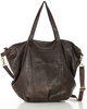 Torba damska skórzana shopper z kieszeniami - It bag MARCO MAZZINI smooth brąz caffe