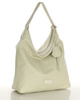 Torebka damska worek hobo bag skóra naturalna - MARCO MAZZINI beż taupe