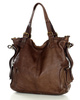  MARCO MAZZINI Miejska torba skórzana z regulowaną rączką old leather handmade czekoladowy brąz